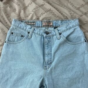 Vintage Made in USA EXP Express High Rise Light Blue Jeans